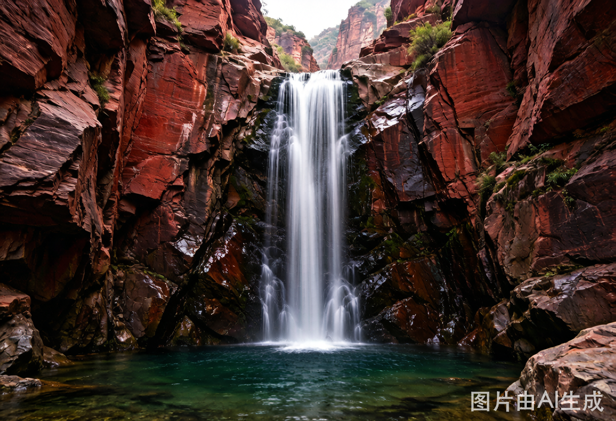 红石峡黑龙瀑